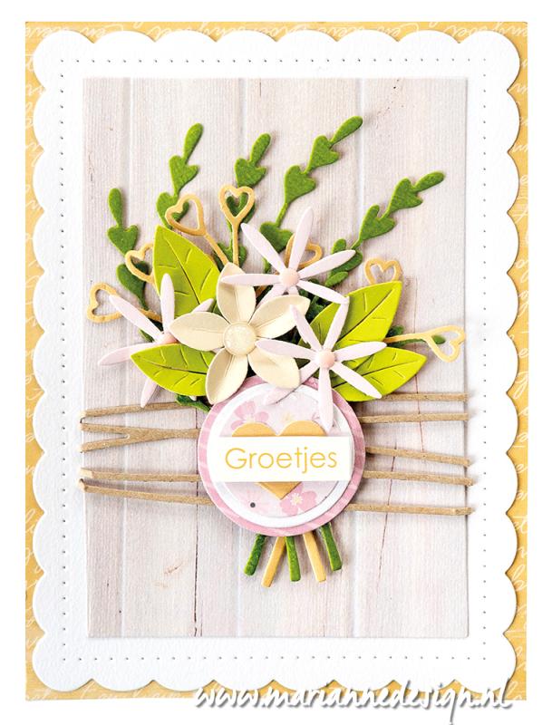 LR0843 Metal Die Marianne Design - Creatable - Sweet heart sprig