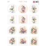 MB0209  A4 one side paper - Marianne Design - Mattie's Mini's - Flower bouquets