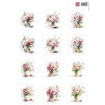 VK9607 A4 one side paper - Marianne Design - Flower Circles
