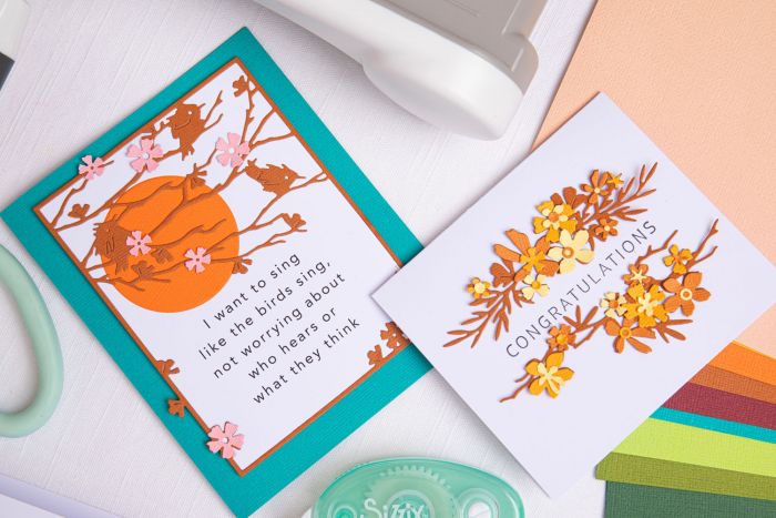 666252 Sizzix • Thinlits Die Set Woodland Cardfront