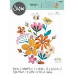 666255 Sizzix •  Thinlits Die Set Fabulous Bold Florals 16pcs