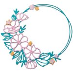 666522 Sizzix • Thinlits Die Set Floral Round 7pcs