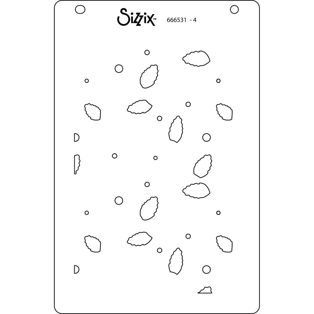 666531 - Sizzix • Layered Stencils A6 Lacey 4pcs