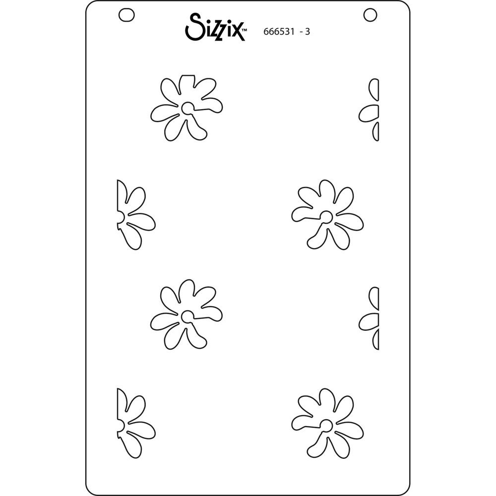 666531 - Sizzix • Layered Stencils A6 Lacey 4pcs