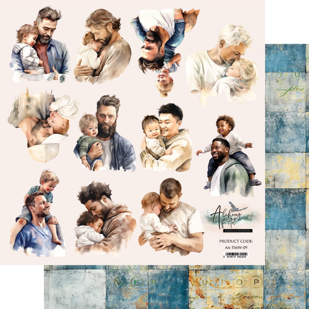 AA-TMW-09 Alchemy of Art - Elements for self-cutting out 12x12" The Men's World
