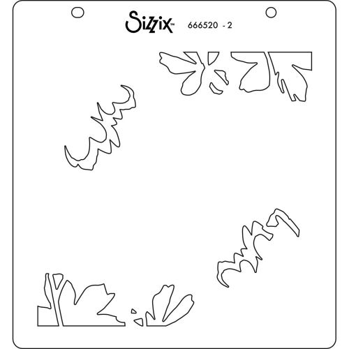 666520 - Sizzix • Layered Stencils Botanical Border 4pcs