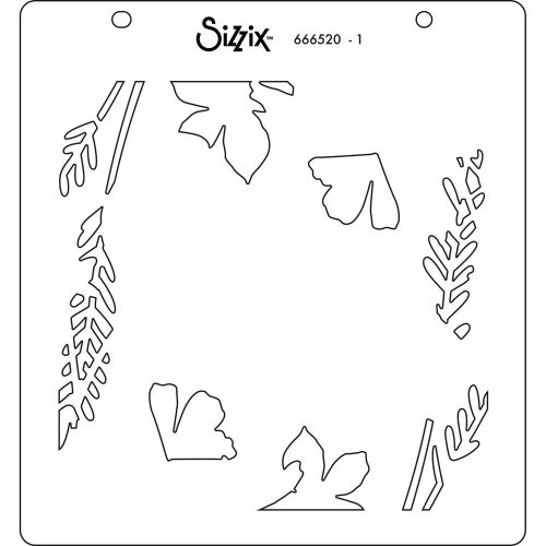 666520 - Sizzix • Layered Stencils Botanical Border 4pcs
