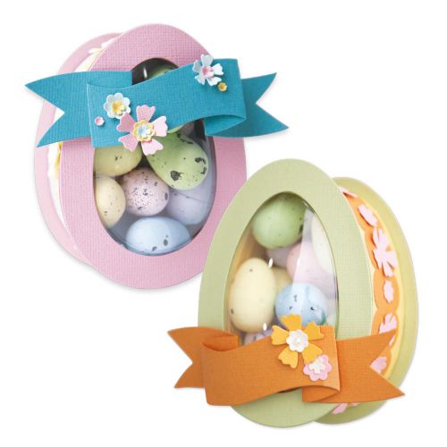 666521 Sizzix • Thinlits Die Set Easter Egg Box 9pcs