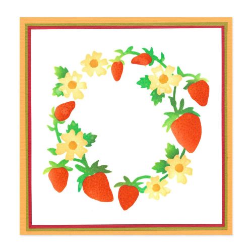 666528 - Sizzix • Layered Stencils Strawberry Wreath 4pcs