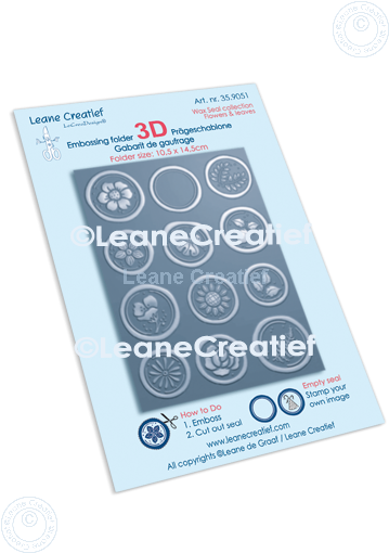 35.9051 3D embosing folder Wax seals Flowers & Leaves