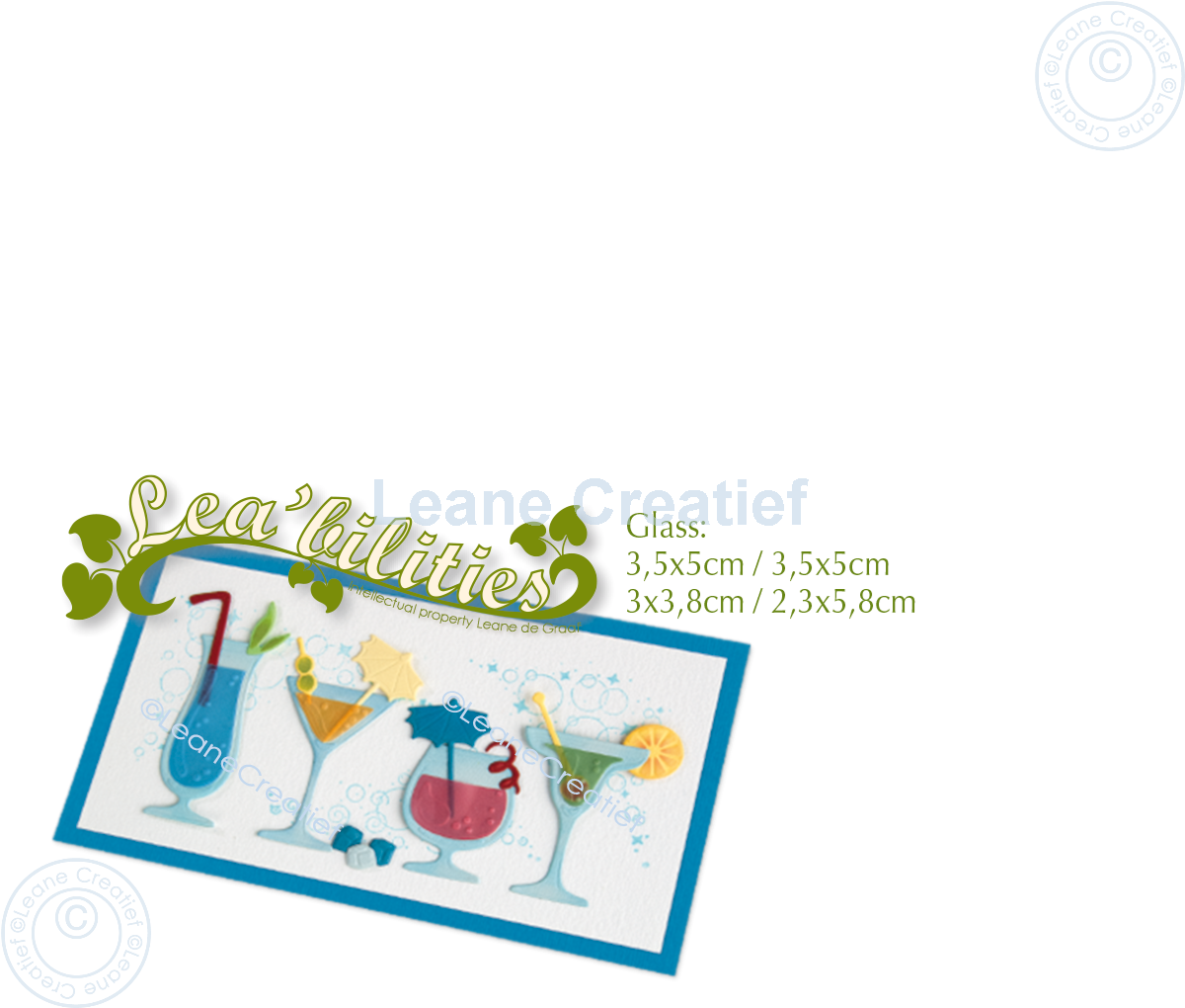 45.8870 Metal Die Leane Creatief - Cocktail party cut and embossing die