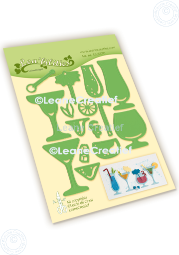 45.8870 Metal Die Leane Creatief - Cocktail party cut and embossing die