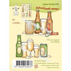 55.9037 Leane Creatief Acrylic Stamp -  combi clear stamp Beer
