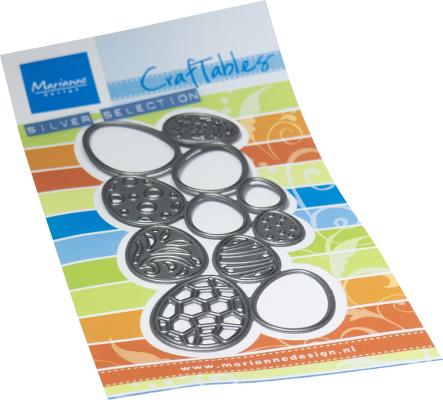 CR1646 Metal Die Marianne Design - CrafTables - Punch die XL Eggs