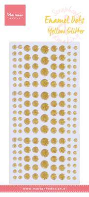 PL4530 Enamel dots - Yellow Glitter