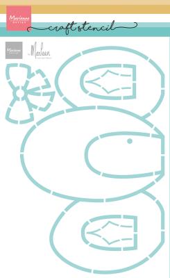 PS8155 Mask Marianne Design - Craft Stencil - Egg Cottage by Marleen A5
