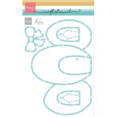 PS8155  Mask Marianne Design - Craft Stencil - Egg Cottage by Marleen A5