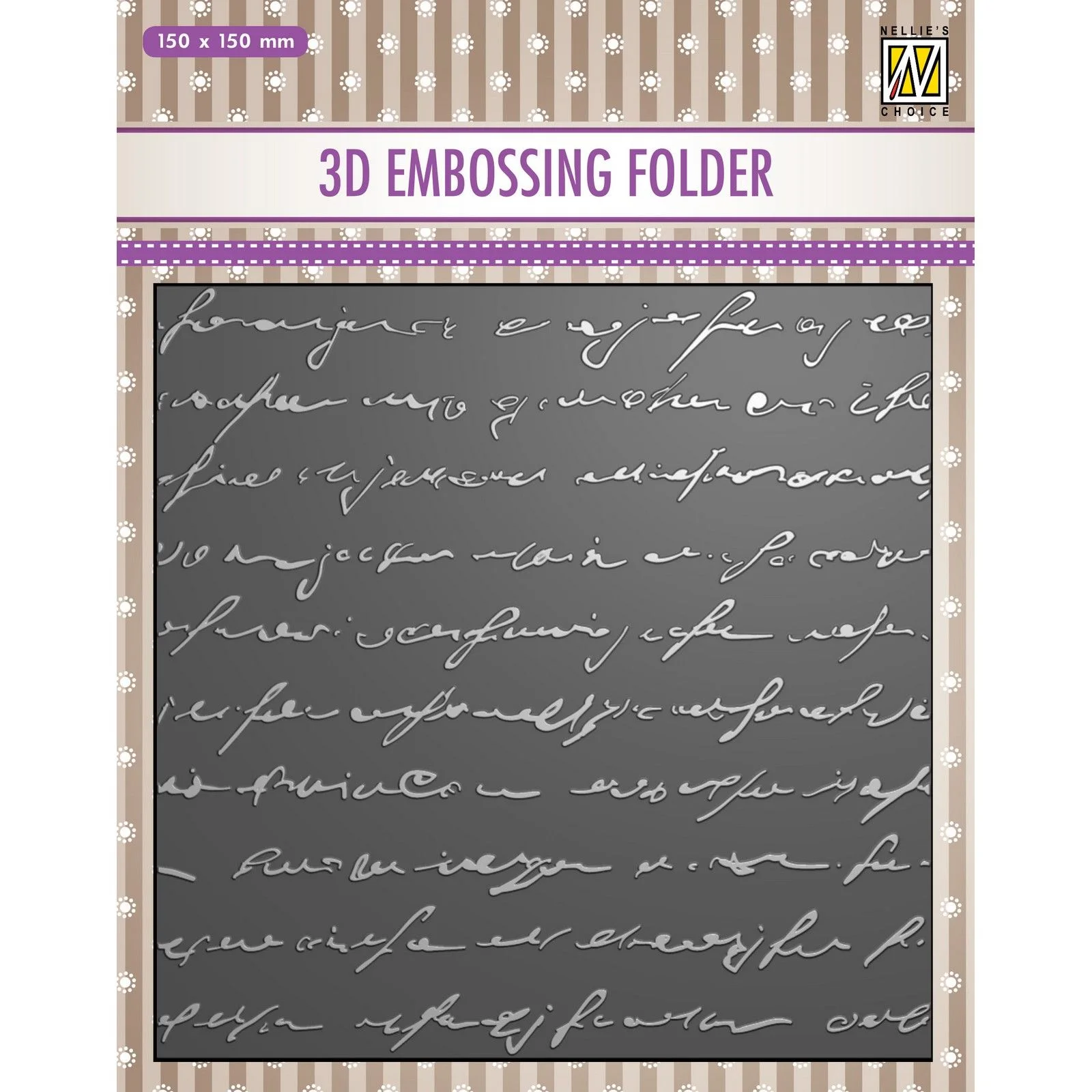 EF3D029 Nellie's Choice • 3D Embossing Folder Writing
