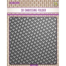 EF3D073 Nellie's Choice • Background 3D Embossing Folder Hearts