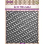 EF3D073 Nellie's Choice • Background 3D Embossing Folder Hearts