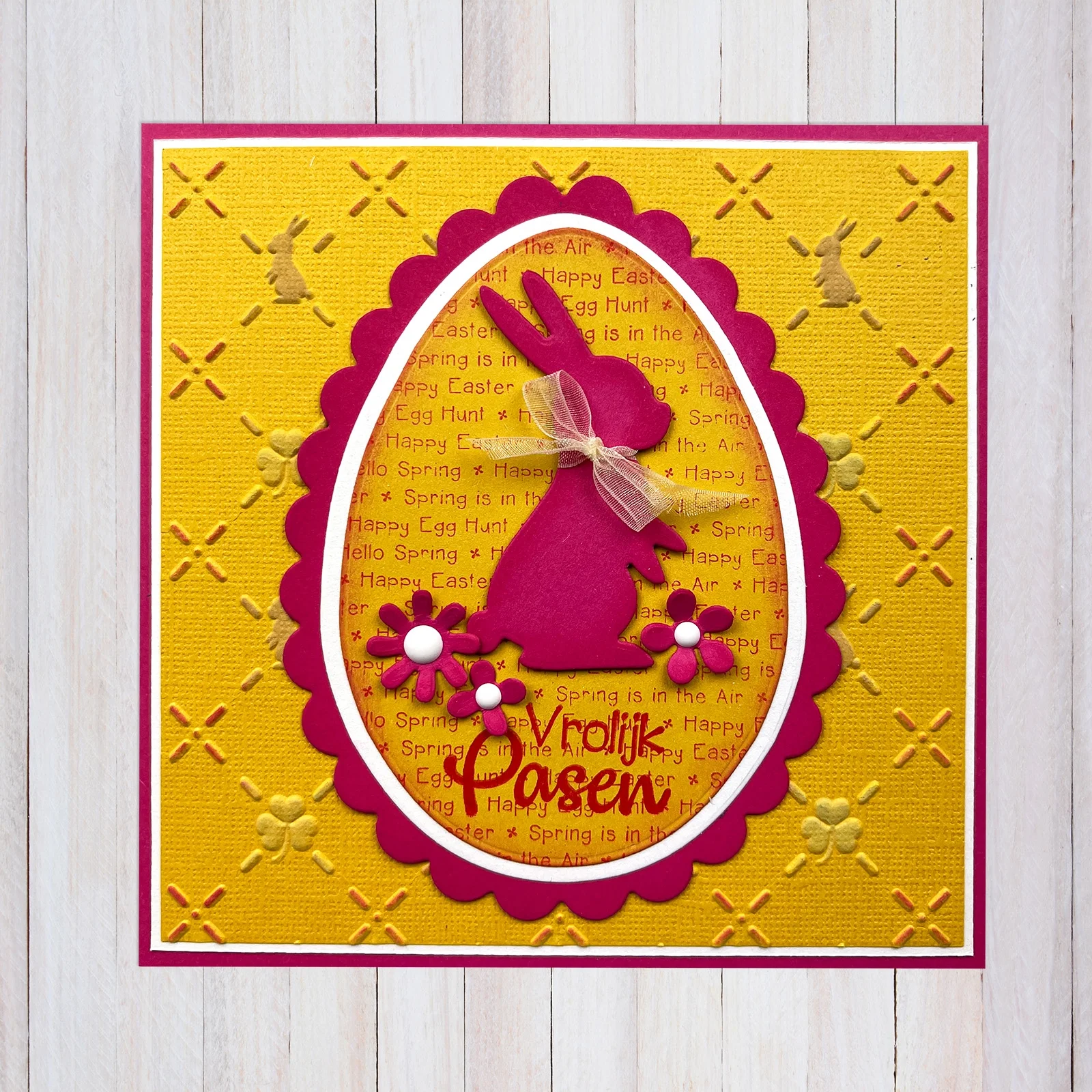 EF3D086 Nellie's Choice • 3D Embossing Folder Bunny's and Clovers