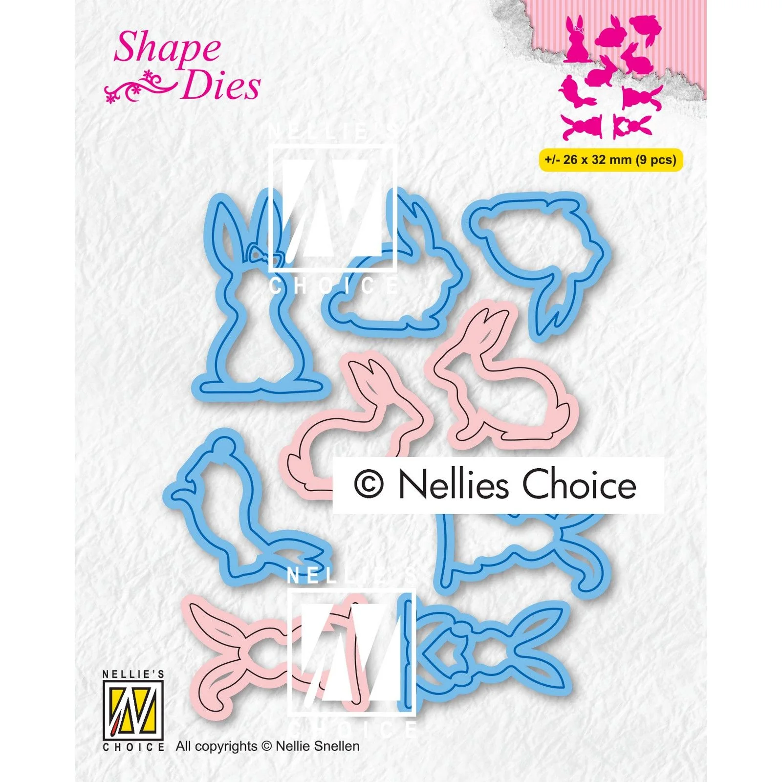 SD186 Nellie's Choice • Shape Dies Continue Collection of Hares
