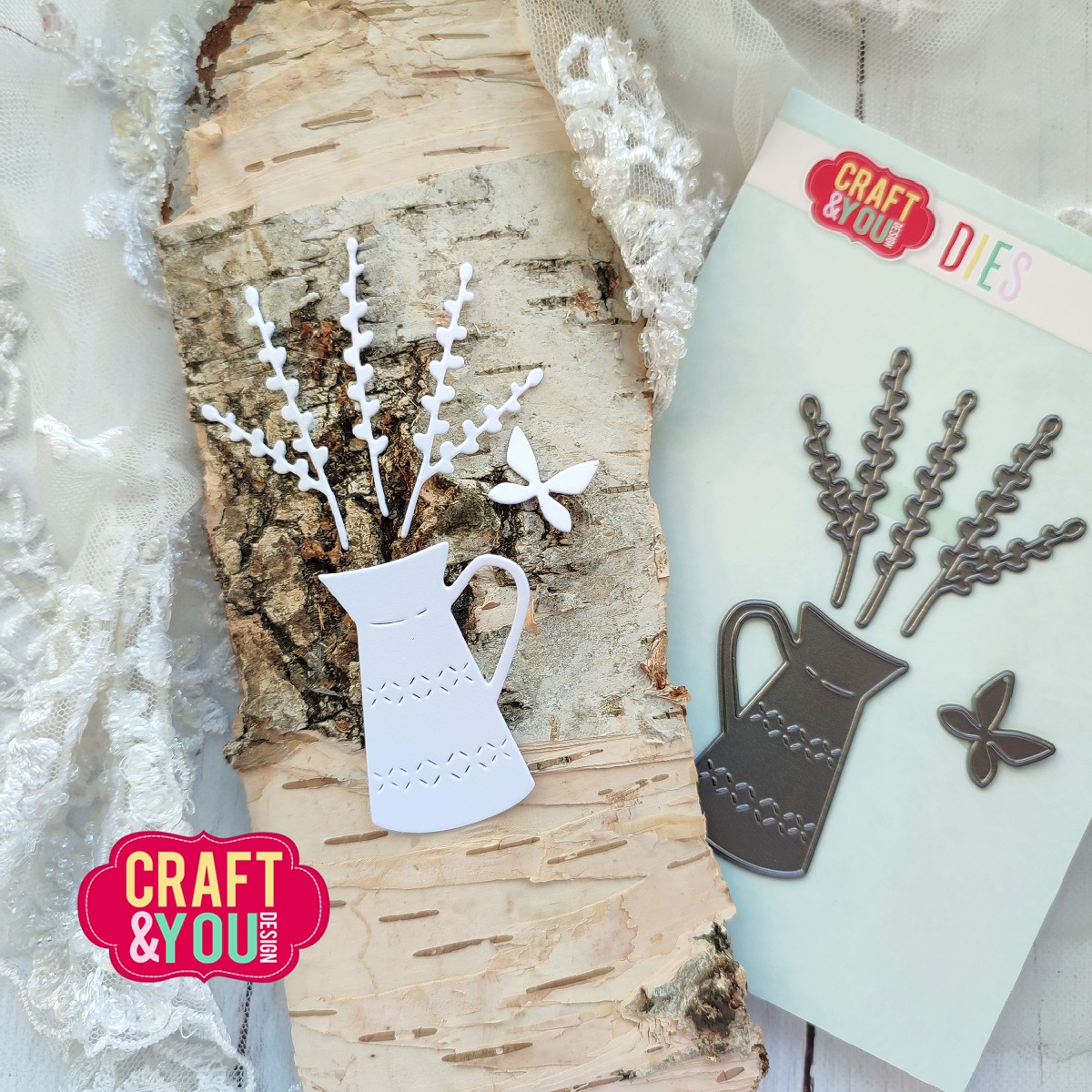 CW272 Cutting Die - Spring jug- Craft&You Design