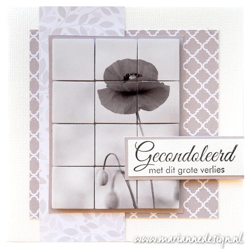 VK9608 A4 one side paper - Marianne Design - Serenity Flowers