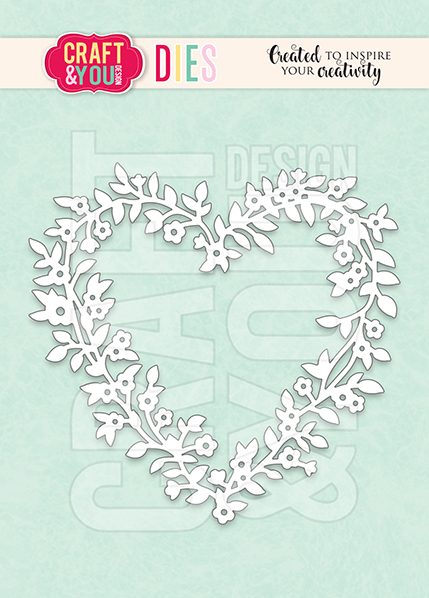 CW281 Cutting die - Flowerheart Frame - Craft & You Design