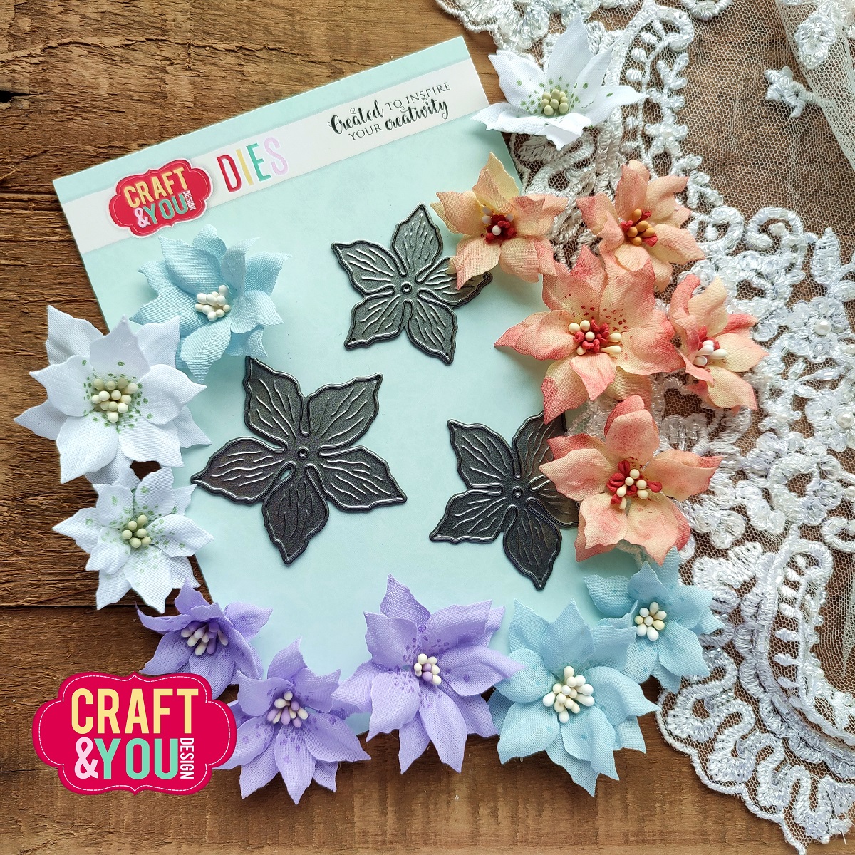 CW285 Cutting die - Mgda's Desert Rose - Craft & You Design