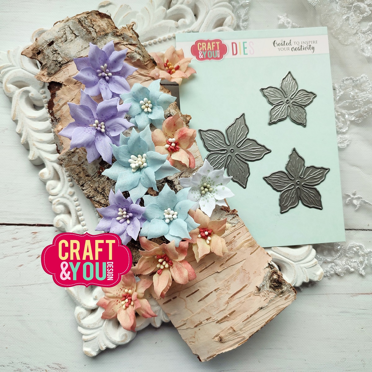 CW285 Cutting die - Mgda's Desert Rose - Craft & You Design