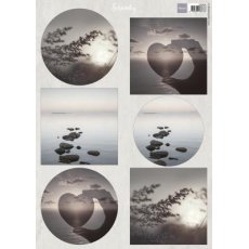 VK9609  A4 one side paper - Marianne Design - Serenity Horizons