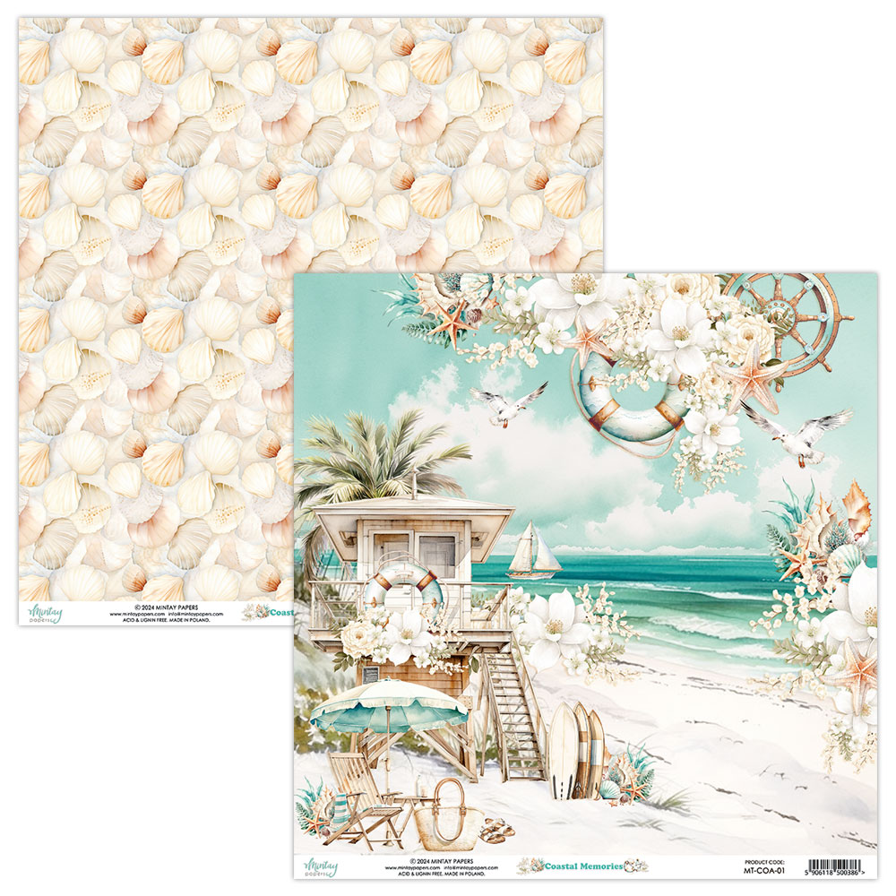 MT-COA-08 COASTAL MEMORIES - paper set 15x15cm