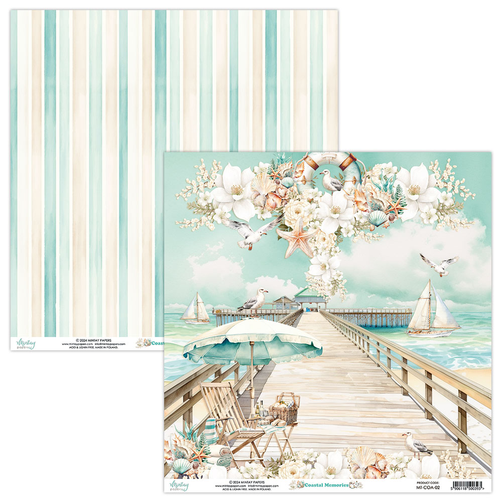 MT-COA-08 COASTAL MEMORIES - paper set 15x15cm