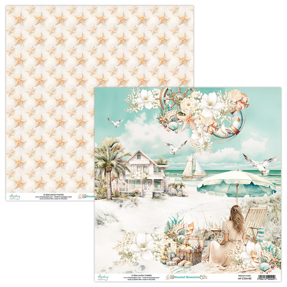 MT-COA-08 COASTAL MEMORIES - paper set 15x15cm