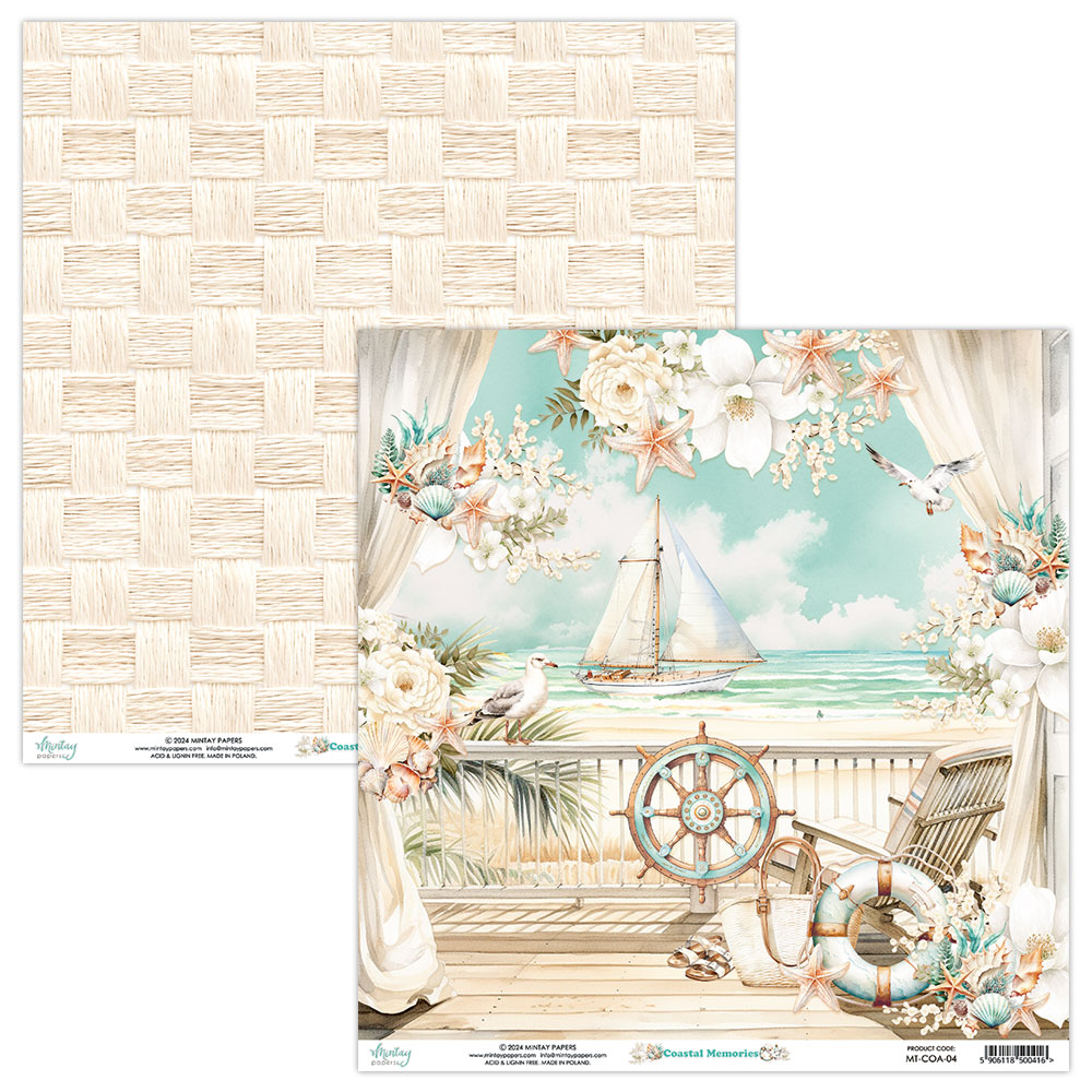 MT-COA-08 COASTAL MEMORIES - paper set 15x15cm