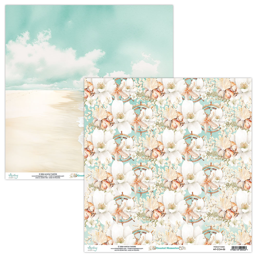 MT-COA-08 COASTAL MEMORIES - paper set 15x15cm