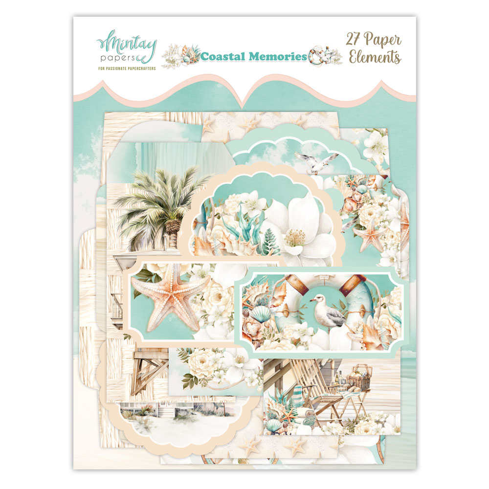 MT-COA-LSCE COASTAL MEMORIES - Paper Envelopes and Tags - MINTAY MINTAY - die cuts