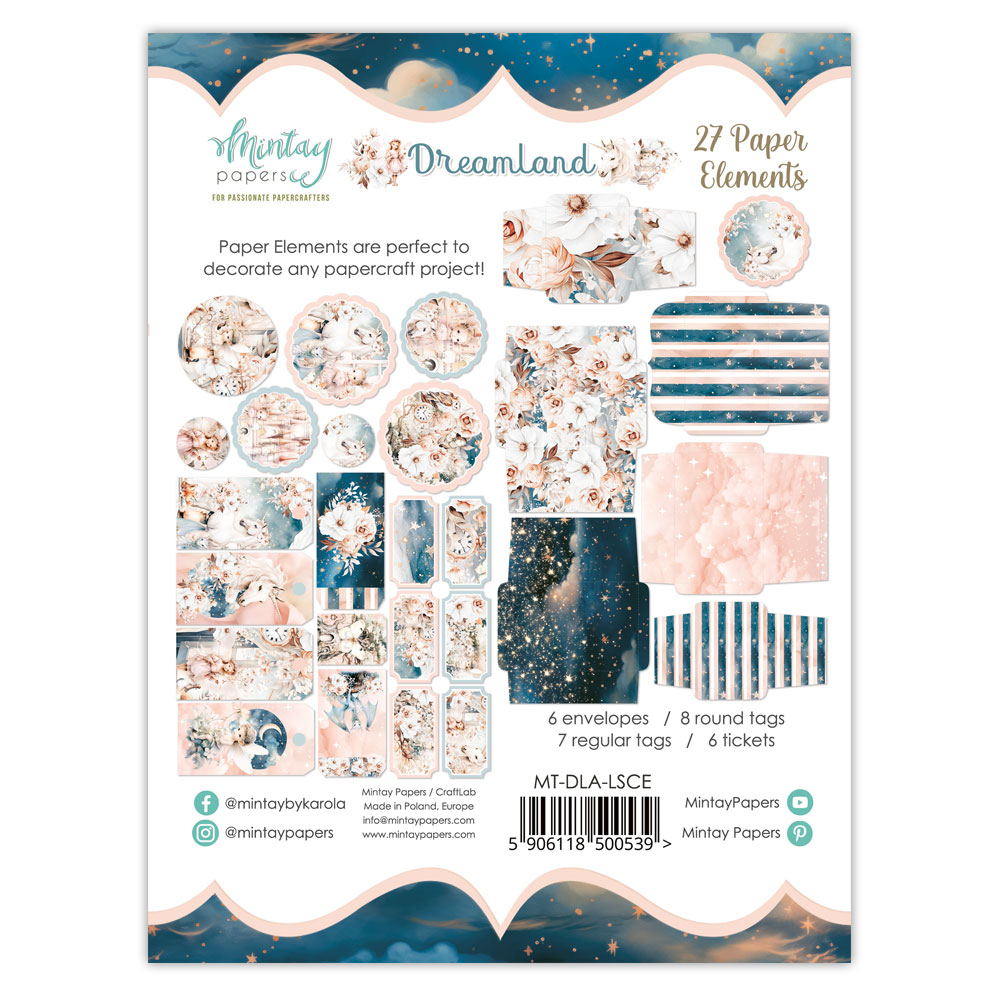 MT-DLA-LSCE DREAMLAND - Paper Envelopes and Tags - MINTAY MINTAY - die cuts