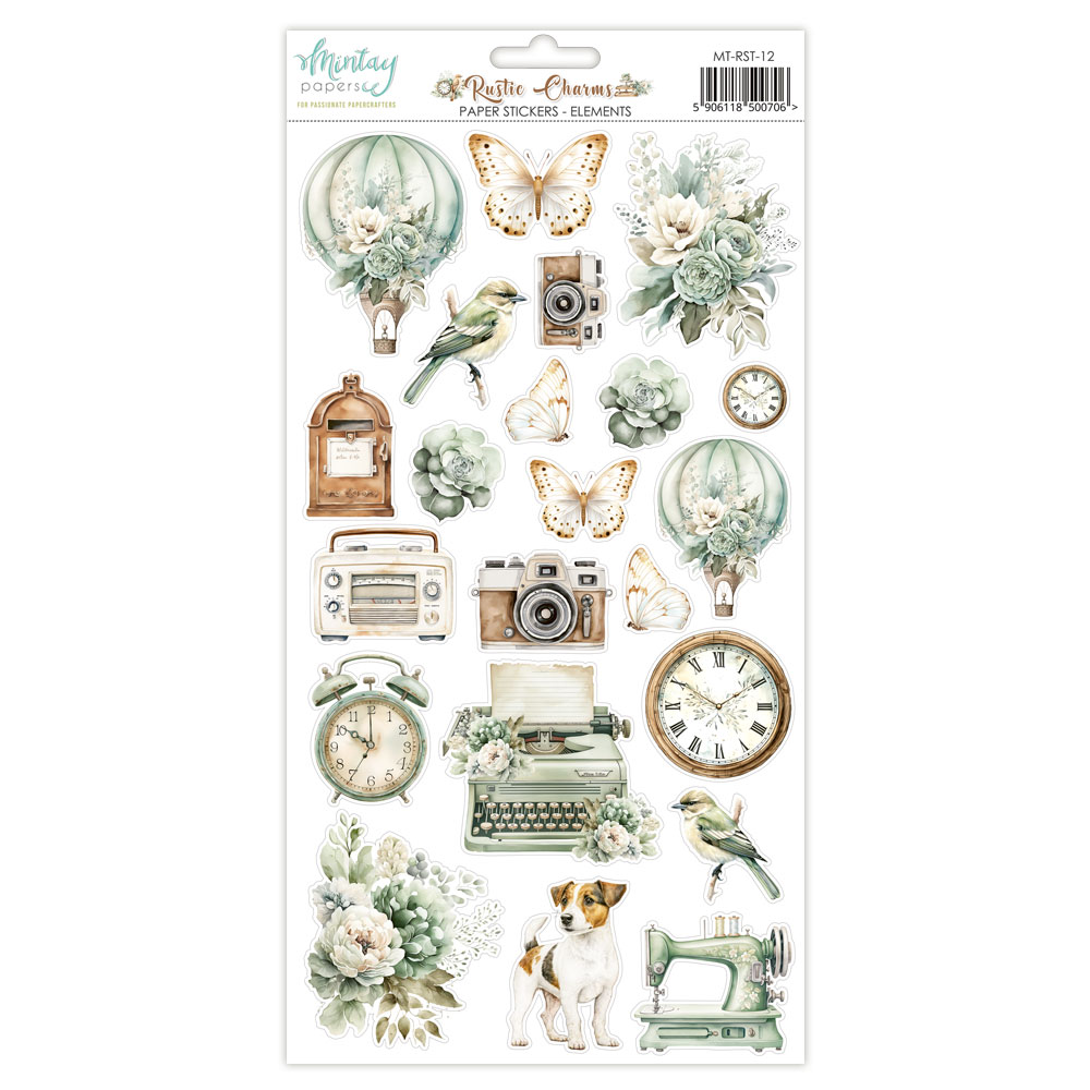 MT-RST-12 RUSTIC CHARMS - Paper stickers - elements - MINTAY