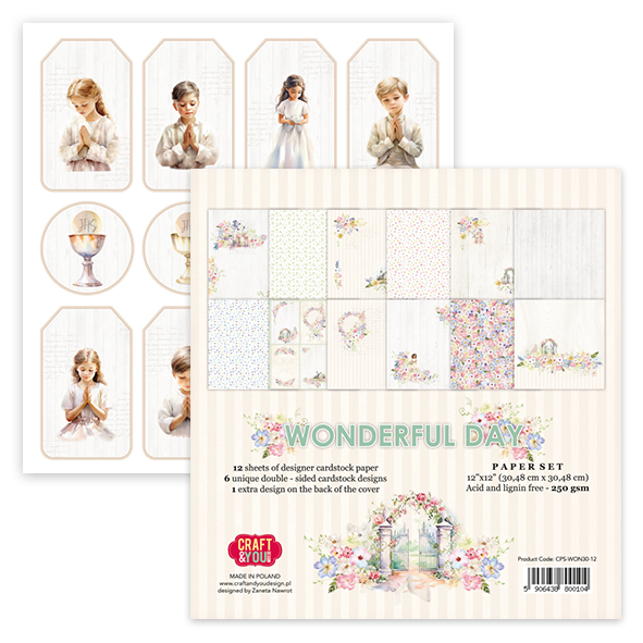 OK-WON30 Okładka od zestawu Boho Baby Craft & You Design - double-sided 30,5x30,5 cm