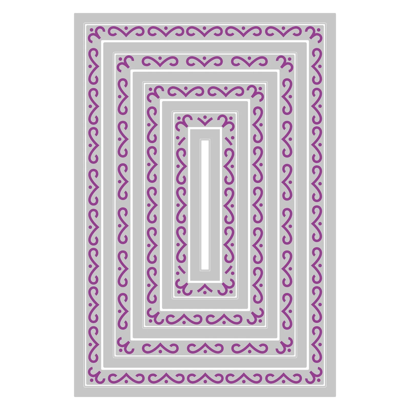 666553 Sizzix • Framelits Die Set Fanciful Renee Deco Rectangles 9pcs