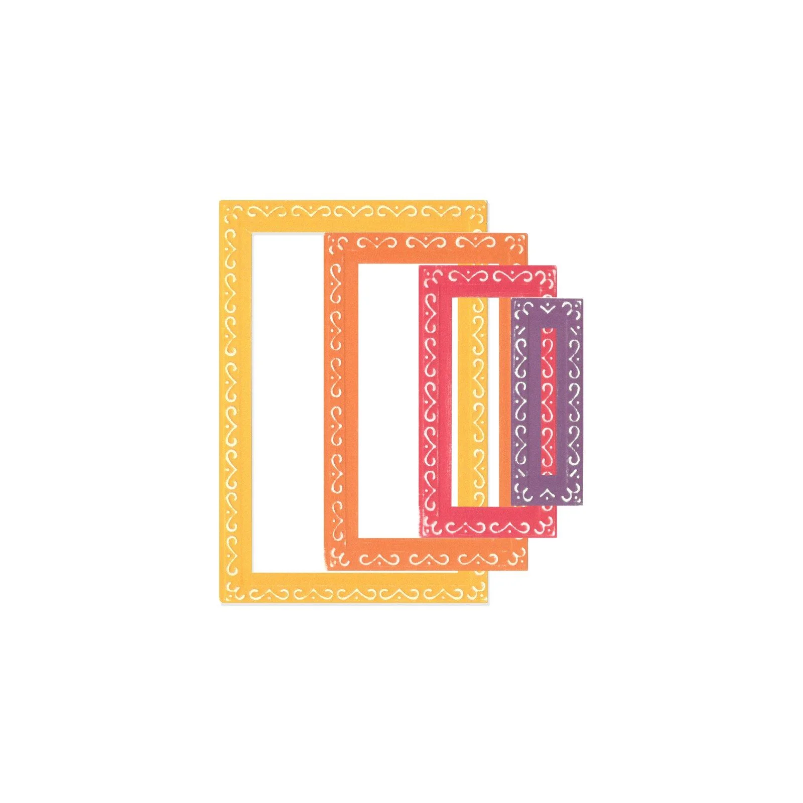 666553 Sizzix • Framelits Die Set Fanciful Renee Deco Rectangles 9pcs