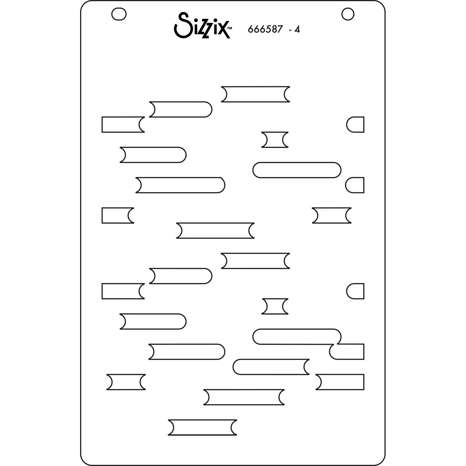 666587 - Sizzix • Cosmopolitan Layered Stencils A6 Downtown 4pcs