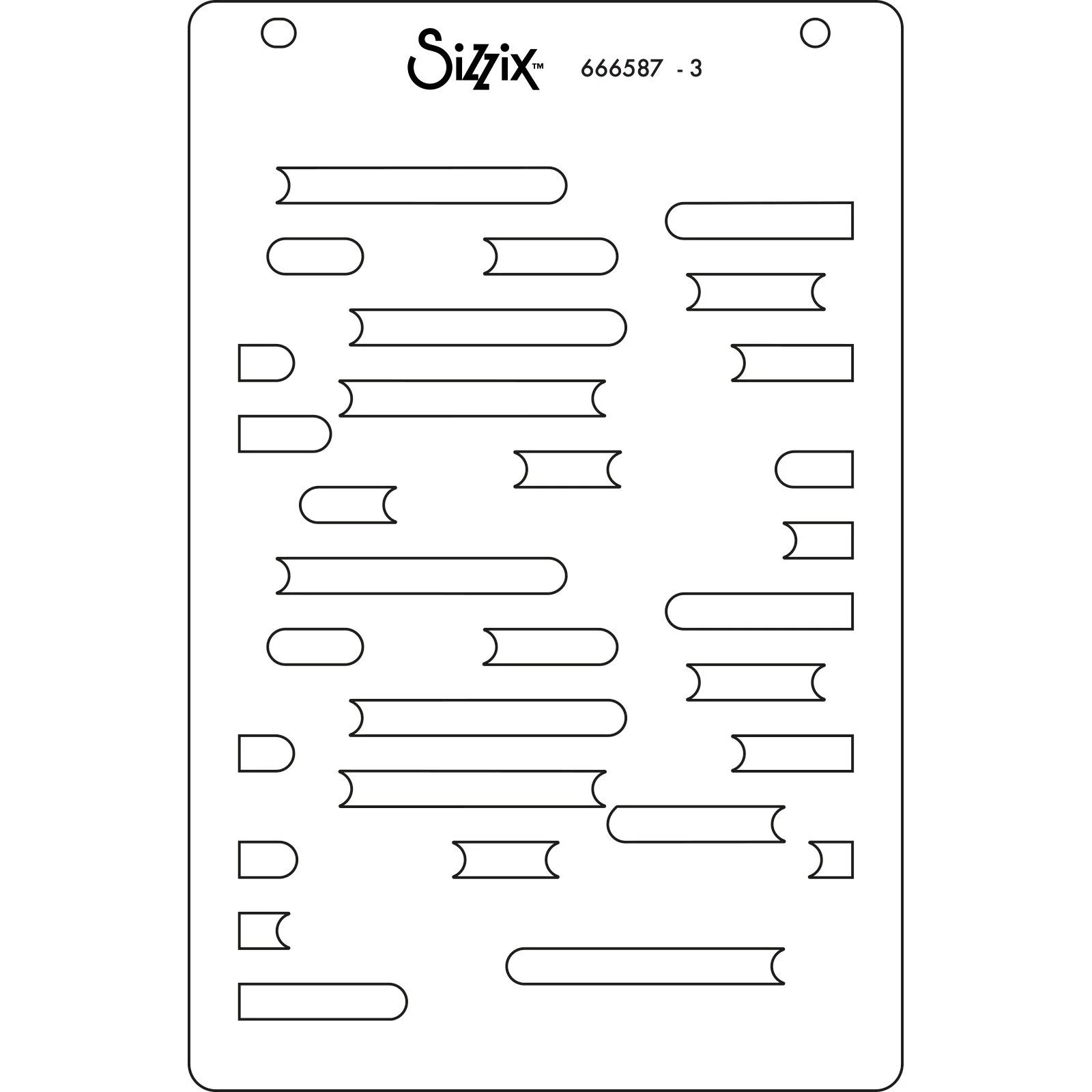 666587 - Sizzix • Cosmopolitan Layered Stencils A6 Downtown 4pcs