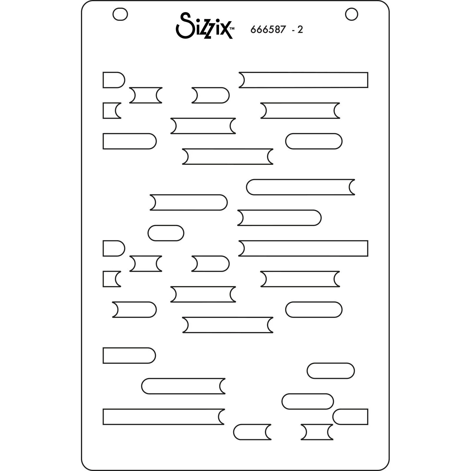 666587 - Sizzix • Cosmopolitan Layered Stencils A6 Downtown 4pcs
