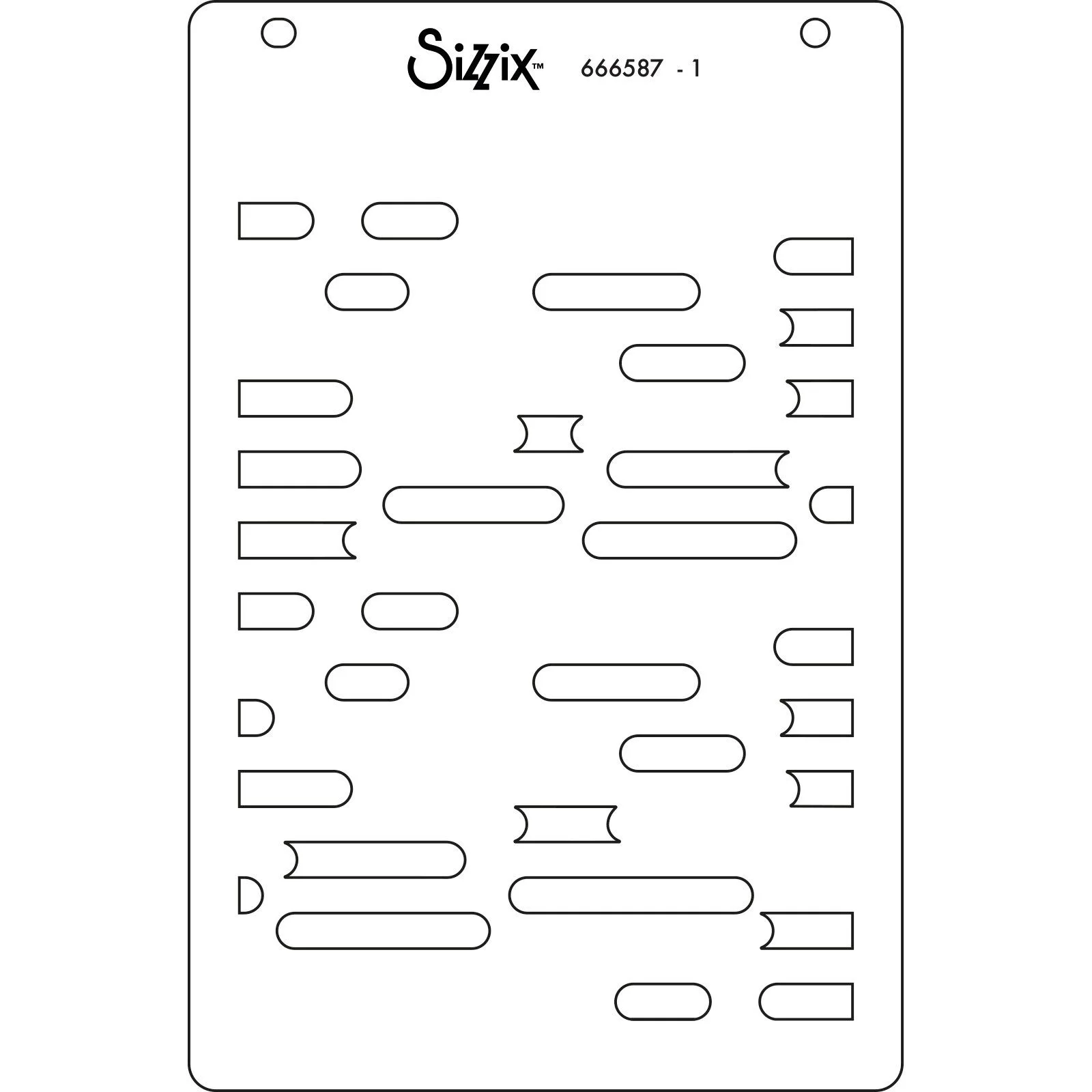 666587 - Sizzix • Cosmopolitan Layered Stencils A6 Downtown 4pcs