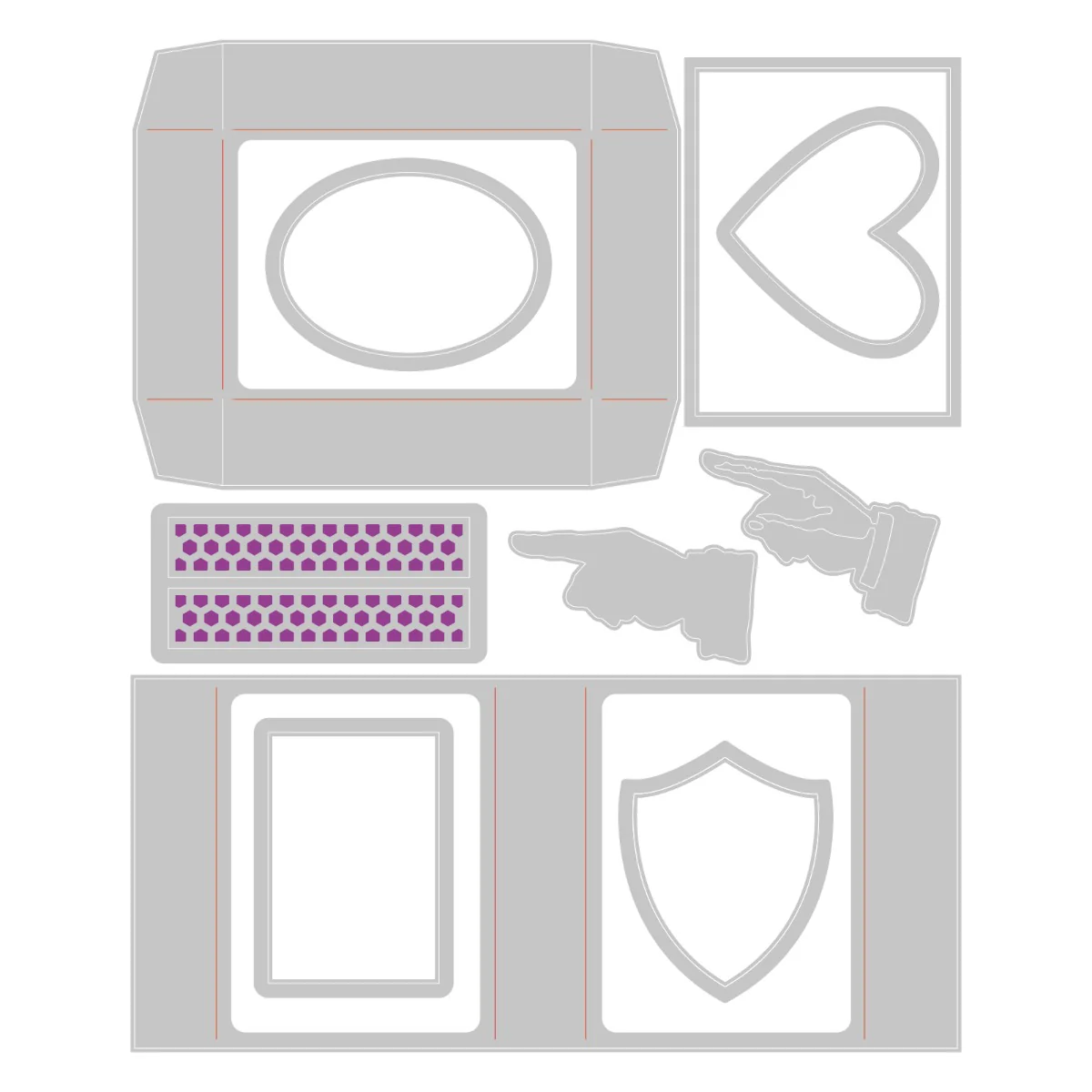 666604 Sizzix • Thinlits Die Set Vault Matchbox 10pcs