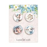 LEM-COTCAN-06   Cotton Candy Boy - Zestaw samoprzylepnych ozdób / buttonów - Lemoncraft
