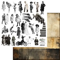 AA-COLLAGEDOLLS-01 Alchemy of Art  - Elements for self-cutting out 12x12"  Dolls